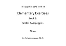Elementary Exercises. Book III: Oboe by Michele Schottenbauer