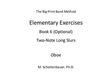 Elementary Exercises. Book VI: Oboe by Michele Schottenbauer