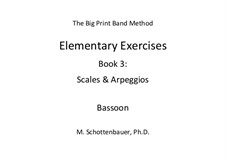 Elementary Exercises. Book III: Bassoon by Michele Schottenbauer