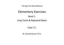 Elementary Exercises. Book I: Tuba (T.C.) by Michele Schottenbauer