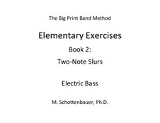 Elementary Exercises. Book II: Bass guitar by Michele Schottenbauer