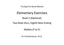 Elementary Exercises. Book V: Mallets (F to F) by Michele Schottenbauer