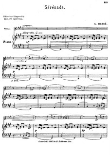 Serenade for Strings, Op.7: Version for violin and piano – score and solo part by Gabriel Pierné