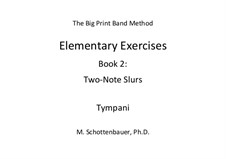 Elementary Exercises. Book II: Timpani by Michele Schottenbauer