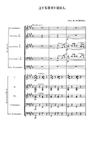 Dubinushka: partitura completa by folklore