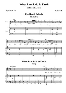Dido's Lament: Para vocais e piano by Henry Purcell