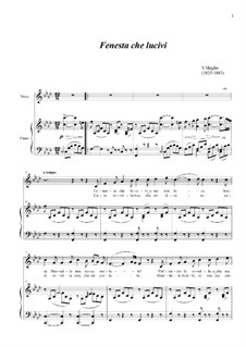 Fenesta che lucivi: Para vocais e piano by Vincenzo de Meglio