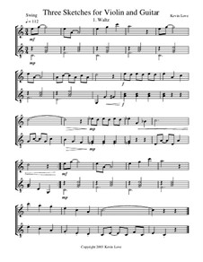 Three Sketches: For violin and guitar by Kevin Love