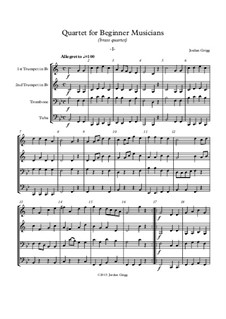 Quartet for Beginner Musicians: para quarteto de bronze by Jordan Grigg