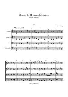 Quartet for Beginner Musicians: para quartetos de cordas by Jordan Grigg