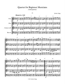 Quartet for Beginner Musicians: Para quarteto de sopro by Jordan Grigg