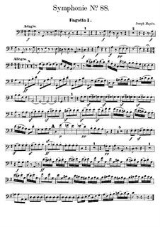 Symphony No.88 in G Major, Hob.I/88: fagote parte I by Joseph Haydn