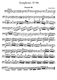 Symphony No.88 in G Major, Hob.I/88: fagote parte II by Joseph Haydn