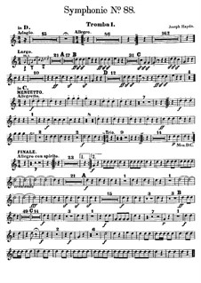 Symphony No.88 in G Major, Hob.I/88: trompeta parte I by Joseph Haydn