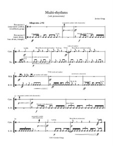 Multi-rhythms (solo percussionist): Multi-rhythms (solo percussionist) by Jordan Grigg