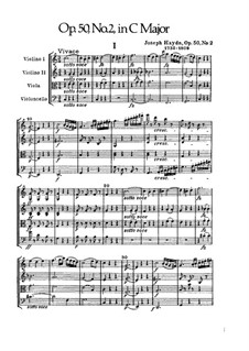 String Quartet No.37 in C Major, Hob.III/45 Op.50 No.2: Partitura completa by Joseph Haydn