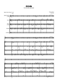 Fitzwilliam Virginal Book. No.98 Galiarda: For recorder (or oboe) and strings – score by Thomas Warrock