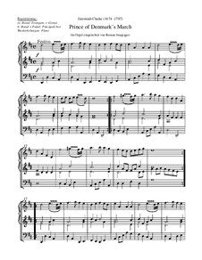 Prince of Denmark's March (Trumpet Voluntary): para orgãos by Jeremiah Clarke