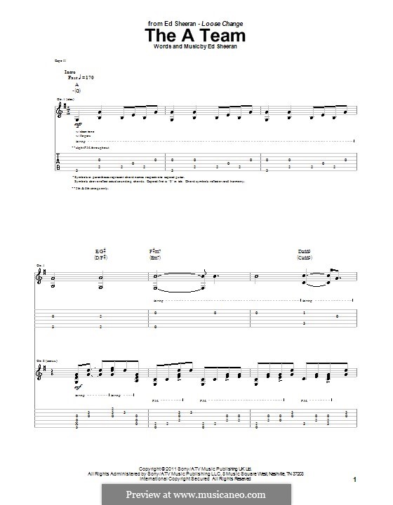 The a Team: Para guitarra com guia by Ed Sheeran