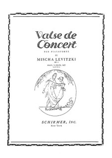 Concert Waltz, Op.1: converto de valsa by Mischa Levitzki