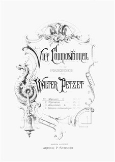 Vier Compositionen: Nr.1 Menuett by Walter Petzet