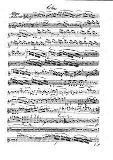 Quintet for Flute and Strings in C Major, Op.58: parte do violino by Franz Krommer