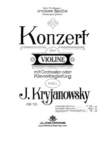 Concerto for Violin and Orchestra (or Piano), Op.10: partitura by Ivan Kryzhanovsky