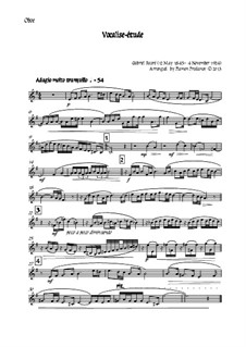 Vocalise-étude: For oboe, two violins, cello and double bass – oboe part by Gabriel Fauré