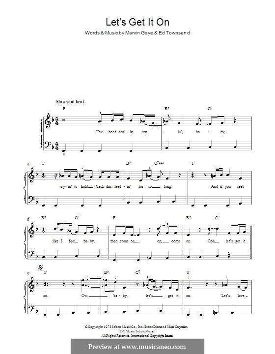 Let's Get It on por E. Townsend - Partituras on músicaNeo