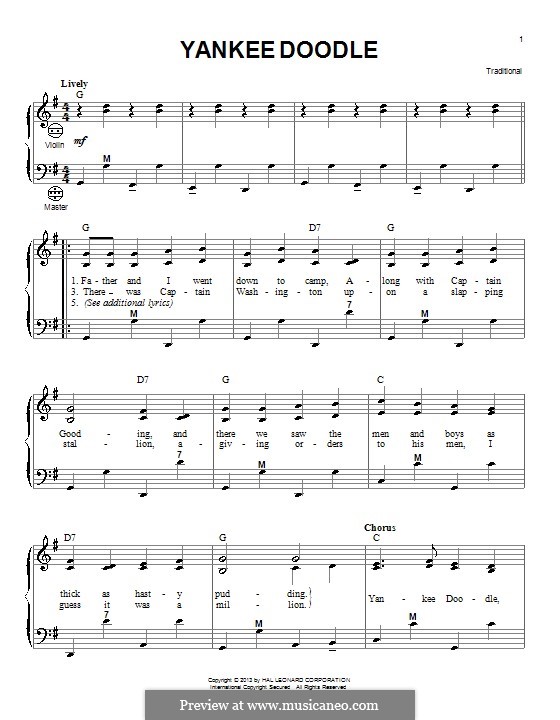 Yankee Doodle: para acordeão by folklore