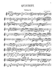 String Quintet in F Major: violino parte II by Adolf Fredrik Lindblad