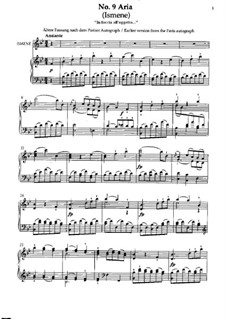 No.9 Aria Ismene 'In faccia all'oggetto': Para vocais e piano by Wolfgang Amadeus Mozart