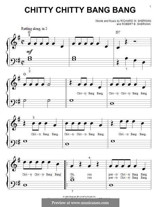 Chitty Chitty Bang Bang: Para Piano by Richard M. Sherman, Robert B. Sherman