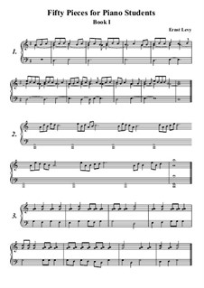 Fifty Pieces for Piano Students: livro I by Ernst Levy