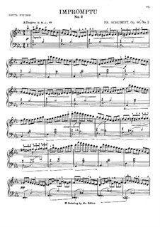 Four Impromptus for Piano, D.899 Op.90: Impromptu No.2 by Franz Schubert