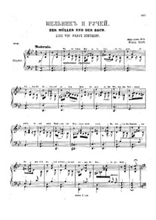 No.19 Der Müller und der Bach (The Miller and the Brook): Partitura piano, S.565 by Franz Schubert