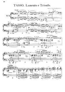 Symphonic Poem No.2 'Tasso' for Orchestra, S.96: versão para piano by Franz Liszt