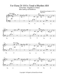 144 Variations on Fur Elise: For Elena. 24 Selected Variations of 144 by Richard Byron Strunk