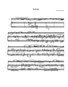 Sonata for Flute and Piano: partitura by Dov Rosenschein