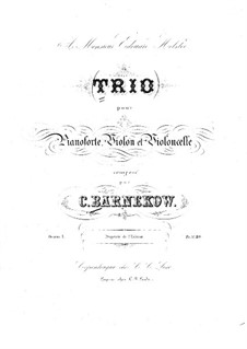 Piano Trio in F Sharp Minor, Op.1: Partitura completa by Christian Barnekow