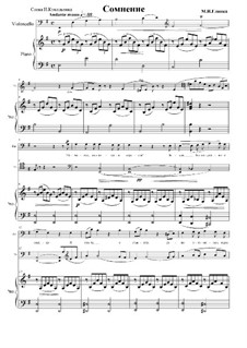 Doubt: For voice, cello and piano by Mikhail Glinka