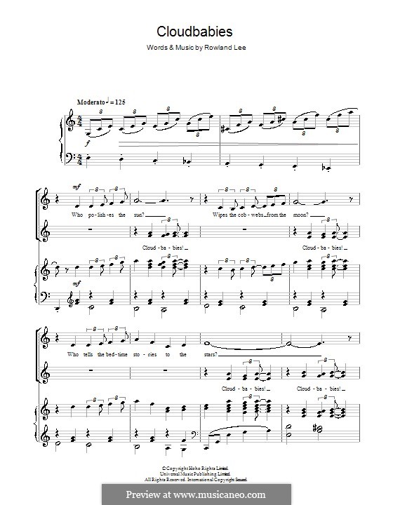 Cloudbabies Theme: Para vocais e piano (ou Guitarra) by Rowland Lee