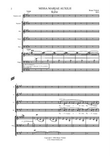 Missa Mariae Auxilii, Op.2: Missa Mariae Auxilii by Bruno Vlahek