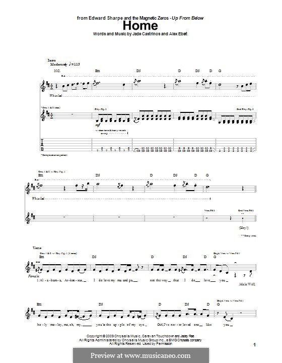 Home (Edward Sharpe and the Magnetic Zeros): Para guitarra com guia by Alex Ebert, Jade Castrinos
