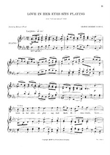 Acis and Galatea, HWV 49: Love in her eyes sits playing, for voice and piano by Georg Friedrich Händel