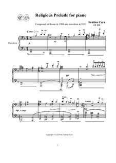 Religious Prelude for piano, CS230: Religious Prelude for piano by Santino Cara