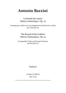 La ronde des lutins, Op.25: For violin and string orchestra – set of parts by Antonio Bazzini