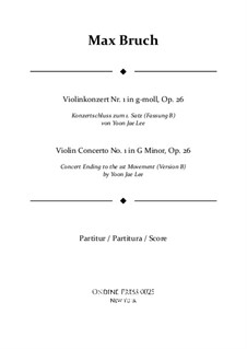Violin Concerto No.1 in G Minor, Op.26: Version B, for violin and piano (by Yoon Jae Lee) by Max Bruch