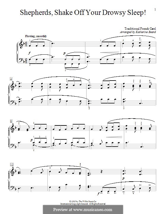 Shepherd! Shake Off Your Drowsy Sleep: Para Piano by folklore