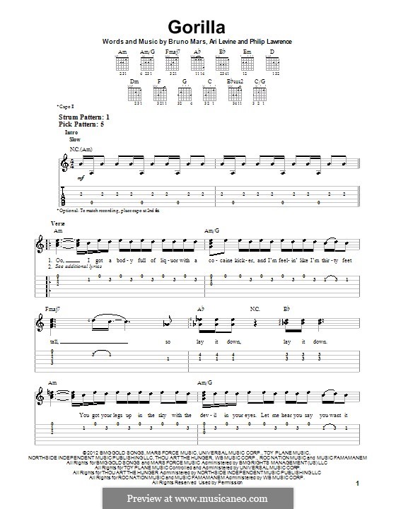 Gorilla: Para guitarra com guia by Ari Levine, Bruno Mars, Philip Lawrence